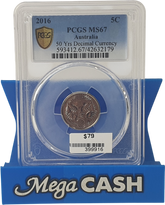 2016 - 5c 50 Yrs Decimal Currency - PCGS MS67