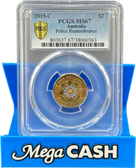 2019 PCGS MS67 Police Remembrance $2 Coin