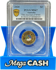 2020 PCGS MS67 75th Anniversary End Of WWII