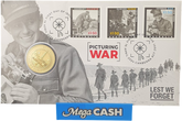 2024 - $1 COIN - LEST WE FORGET - PICTURING WAR - Mega Cash Sydney