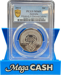 PCGS MS69 - 2022 Elizabeth II Platinum Jubilee 50c