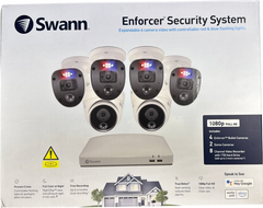 SWANN - Enforcer 8 Channel 1080p FHD DVR Security with 4 Bullet Camera and 2 Dome Camera