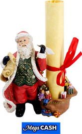 Christmas XMAS Santa Claus Tealight Candle Holder + Empty Naughty/Nice List + Box (No Lid)