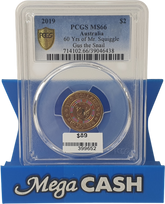 2019 - $2 60 Yrs of Mr. Squiggle Gus the Snail - PCGS MS66