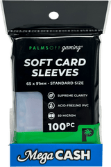 Palms Off Gaming Soft Card Sleeves (100 Pack) – Standard Size 65 x 91mm - Mega Cash Sydney