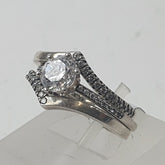 Pandora Silver 3 Ring Set - Size M 1/2 / 6.5 US - Mega Cash Sydney