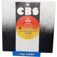 PAUL YOUNG - "Bite the Hand that Feeds" - RECORD - Vinyl 7" - RARE - Mega Cash Sydney