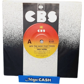 PAUL YOUNG - "Bite the Hand that Feeds" - RECORD - Vinyl 7" - RARE