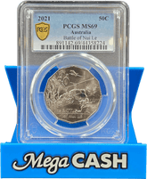 PCGS MS69 - 2021 Battle Of Nui Le 50c - Mega Cash Sydney