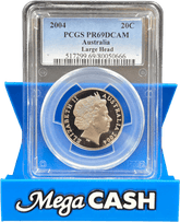 PCGS PR69DCAM - 2004 Large Head 20c - Mega Cash Sydney