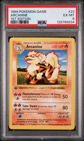 Pokémon - Arcanine 1st edition base set shadowless 23/102 PSA 6 - Mega Cash Sydney