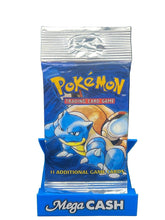 Pokemon - Base Set Unlimited Booster Long Pack ( Blastoise Art) - Mega Cash Sydney