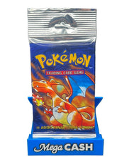 Pokemon - Base Set Unlimited Booster Long Pack ( Charizard Art) - Mega Cash Sydney