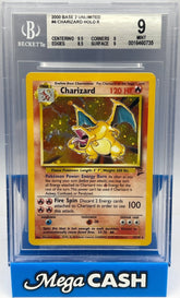 Pokémon - BGS 9 Charizard Holo 4/130 Base Set 2 - Mega Cash Sydney
