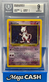 Pokémon - BGS 9 Mewtwo Holo 10/102 Base Set Unlimited - Mega Cash Sydney