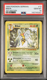 Pokemon - Bibor (Beedrill) - 17/102 PSA 10 Base Set 1st Edition (GERMAN) - Mega Cash Sydney