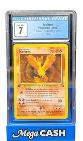 Pokémon - CGC 7 - 1ST Edition Moltres - 12/62 Fossil - Mega Cash Sydney