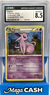 Pokémon - CGC 8.5 Espeon 2/90 Cracked Ice - Mega Cash Sydney