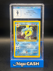 Pokémon - CGC 9 Gyarados 6/102 Square Cut Error  - Mega Cash Sydney