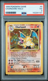 Pokemon- Charizard 4/102 PSA 3 - Mega Cash Sydney