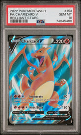 Pokémon - Charizard V 153/172 PSA 10 Brilliant Stars - Mega Cash Sydney