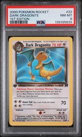 Pokemon - Dark Dragonite 22/82 PSA 8 - 1st Edition Rocket - Mega Cash Sydney