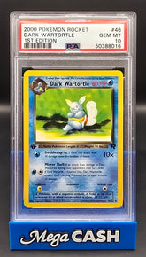 Pokémon - Dark Wartortle - Team Rocket - 46/82 - PSA 10 GEM MT - Mega Cash Sydney