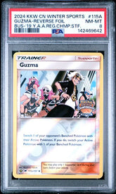 Pokémon - Guzma STAFF - PSA 8 - 115a/147 Rev. Foil Regional Championships - Mega Cash Sydney
