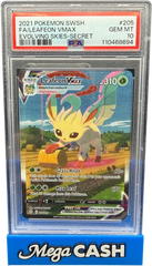 Pokémon - Leafeon Vmax 205/203 PSA 10 - Mega Cash Sydney