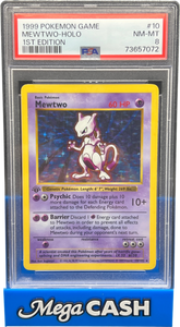 Pokemon - Mewtwo 10/102 PSA 8 1st Edition Shadowless - Mega Cash Sydney