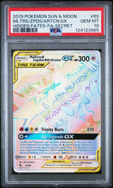 Pokemon - Moltres & Zapdos & Articuno GX 69/68 PSA 10 - Hidden Fates - Mega Cash Sydney