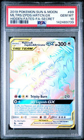 Pokémon - Moltres Zapdos Articuno GX 69/68 PSA 10 - Hidden Fates Secret Rainbow Rare - Mega Cash Sydney