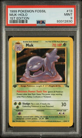 Pokémon - Muk PSA 9 - 13/62 Fossil Holo 1st Edition 1999 - Mega Cash Sydney