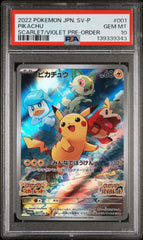 Pokemon- Pikachu 001/SV-P PSA 10 Scarlet/ Violet Pre order - Mega Cash Sydney