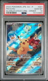 Pokemon- Pikachu 001/SV-P PSA 10 Scarlet/ Violet Pre order - Mega Cash Sydney