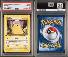 Pokemon - Pikachu - 58/102 PSA 9 Base Set 1st Edition (GERMAN) - Mega Cash Sydney