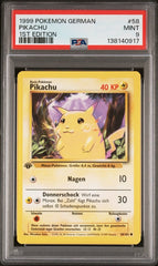 Pokemon - Pikachu - 58/102 PSA 9 Base Set 1st Edition (GERMAN) - Mega Cash Sydney