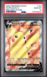 Pokémon - Pikachu V - 157/172 - Evolving Skies - PSA 10 - Mega Cash Sydney
