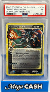 Pokémon - PSA 1 Gold Star Charizard 100/101 Ex Dragon Frontiers - Mega Cash Sydney