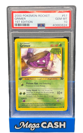 Pokémon - PSA 10 - 1ST Edition - Grimer 57/82 Rocket - Mega Cash Sydney