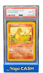 Pokémon - PSA 10 Charmander 46/102 Base Set - Mega Cash Sydney