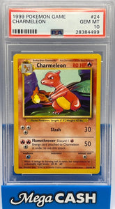 Pokémon - PSA 10 Charmeleon 24/102 - Mega Cash Sydney