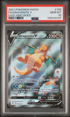 Pokémon - PSA 10 Dragonite V 192/203 Evolving Skies - Mega Cash Sydney
