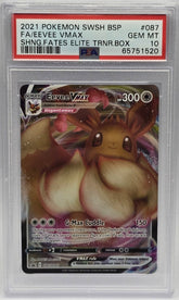 Pokemon - PSA 10 Eevee Vmax SWSH087 Shining Fates ETB BSP - Mega Cash Sydney