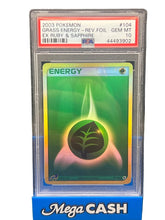 POKÉMON - PSA 10 - Grass Energy Holo - 104/109 - Ex Ruby & Sapphire (POP 1) - Mega Cash Sydney