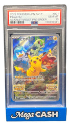 Pokémon - PSA 10 - JPN Pikachu - Pre Order Promo 001/SV - P - Mega Cash Sydney