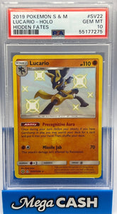 Pokémon - PSA 10 Lucario SV22/SV94 Hidden Fates - Mega Cash Sydney