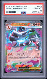 Pokémon - PSA 10 Mega Charizard X Ex 013/094 Phatasmal Flames - Mega Cash Sydney