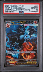 Pokemon - PSA 10 Mega Charizard X EX 125/094 Phantasmal Flames Mega Evolution - Mega Cash Sydney