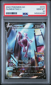 Pokémon - PSA 10 Mewtwo V 072/078 - Mega Cash Sydney